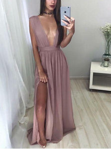 dusty purple prom dress