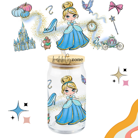 Disney Princesses UV DTF Cup Wrap – Blue Drop Transfers