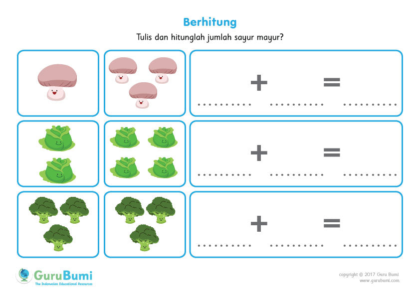 Penjumlahan Sayur Mayur - Guru Bumi