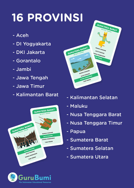 Mainan Edukasi Kartu Kuartet Budaya Indonesia 1 - Guru Bumi