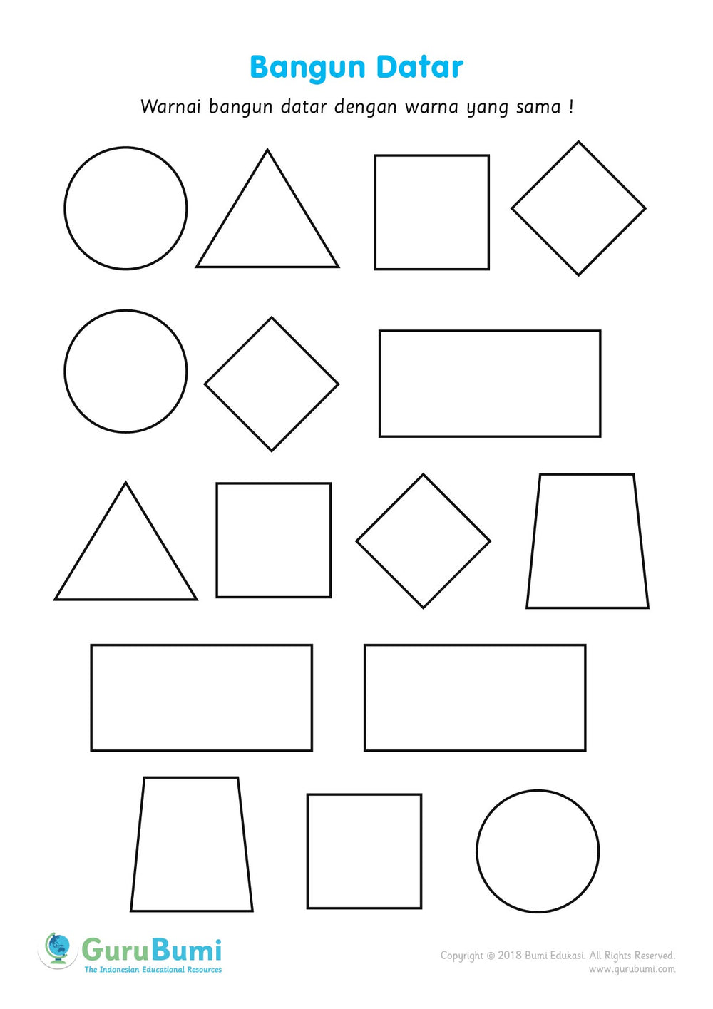 Mewarnai Gambar Bangun Datar 0634