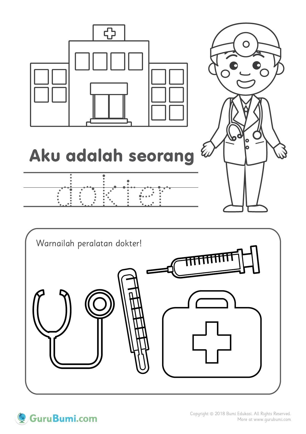 GB 269 TK Mewarnai Menulis Profesi Dokter 02