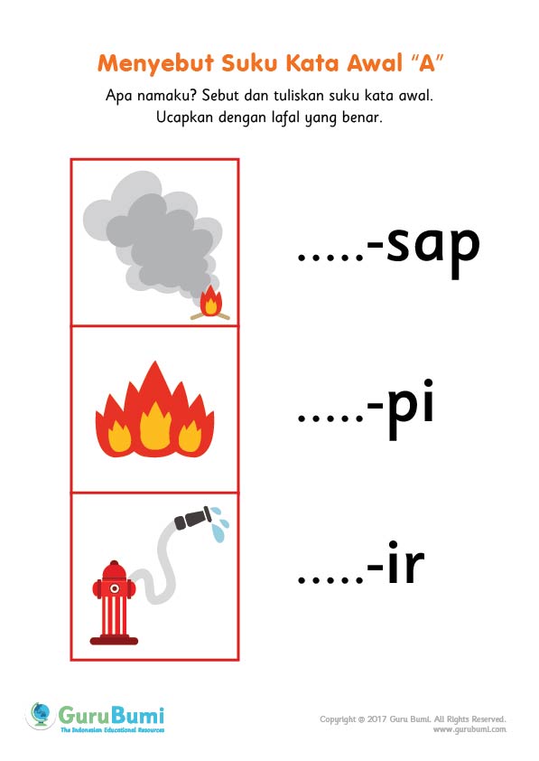 Pemadam Kebakaran : Melengkapi Huruf A - Guru Bumi