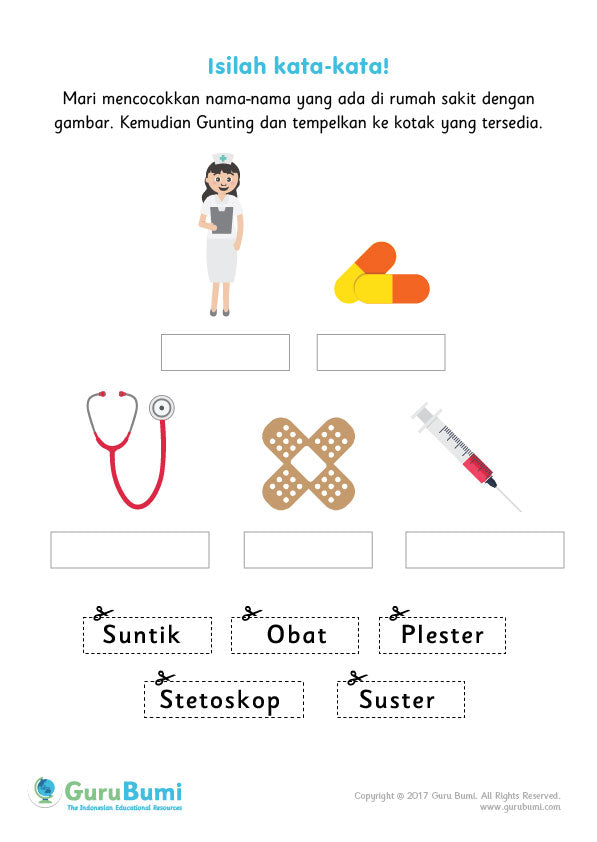 Profesi Dokter Menyusun nama-nama perlengkapan - Guru Bumi