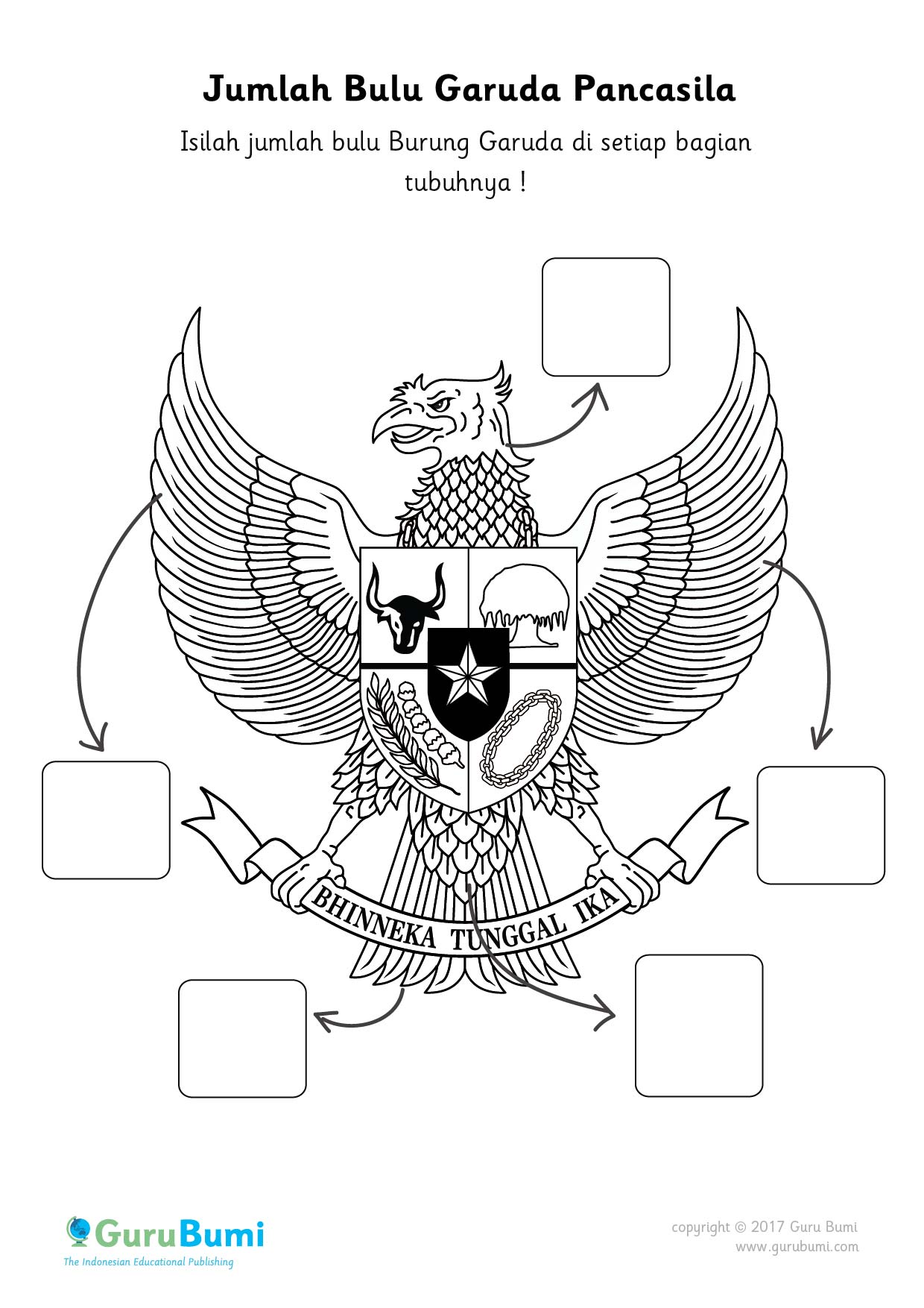 Gambar Burung Garuda Pancasila Untuk Mewarnai