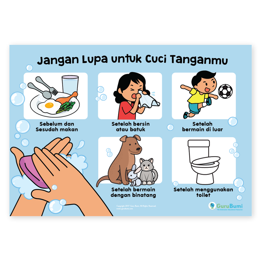 27+ Heboh Gambar Poster Cuci Tangan Anak Sd Terkini | Homposter