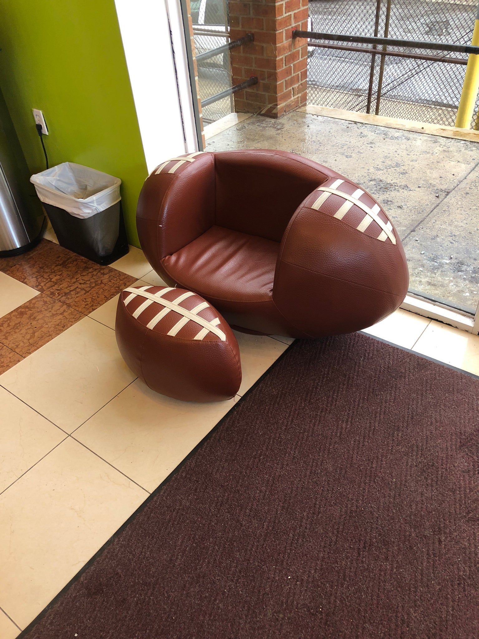 football chair with ottoman