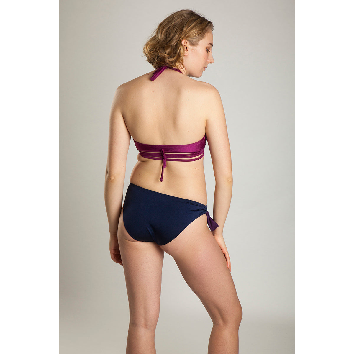 Navy blue plus size bikini bottoms