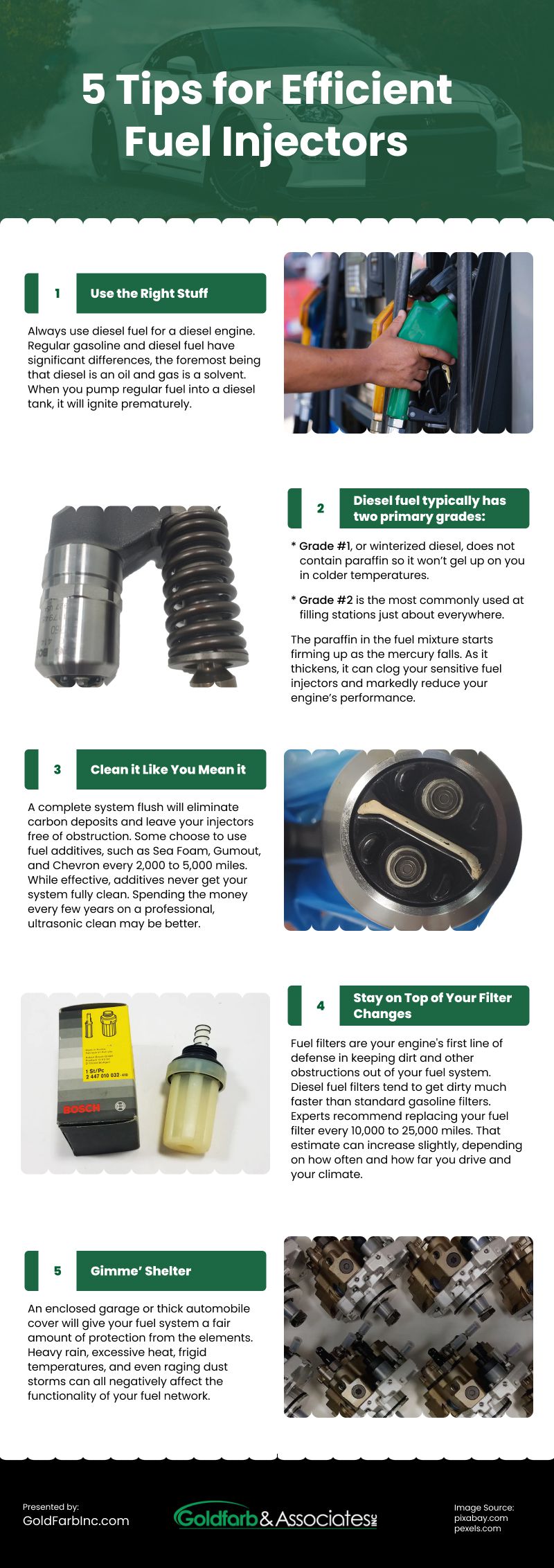 5 Tips for Efficient Fuel Injectors Infographic