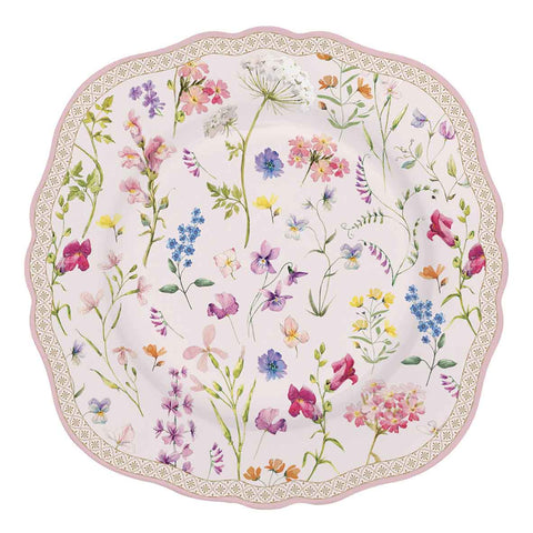 desszertes tányér vintage virágos