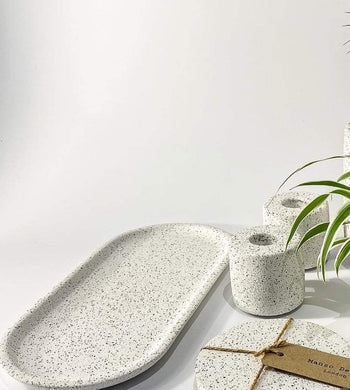 Manzo Design HOME | CL White Granite Decorative Tray