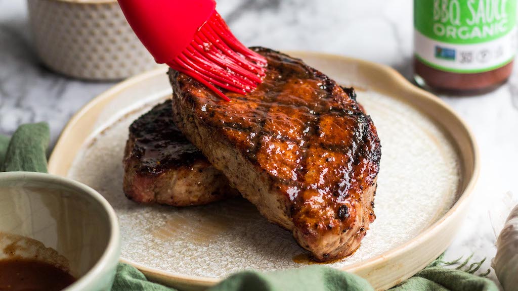 Grilled BBQ Pork Chops with Hawaiian-Style Sauce