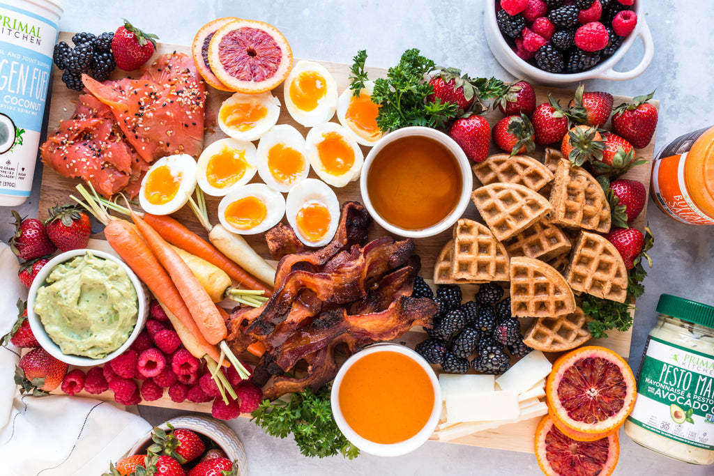 a breakfast charcuterie board