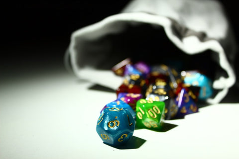 Colorful tabletop dice