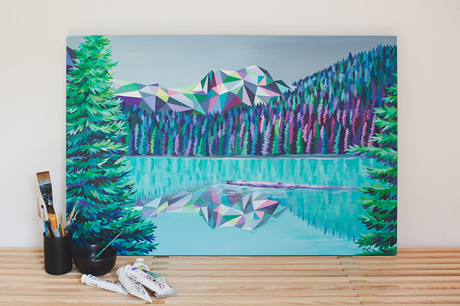 Joffre Lakes Painting by Elyse Dodge 