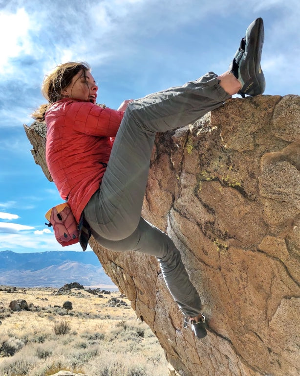 Lauren Echo rock climbing