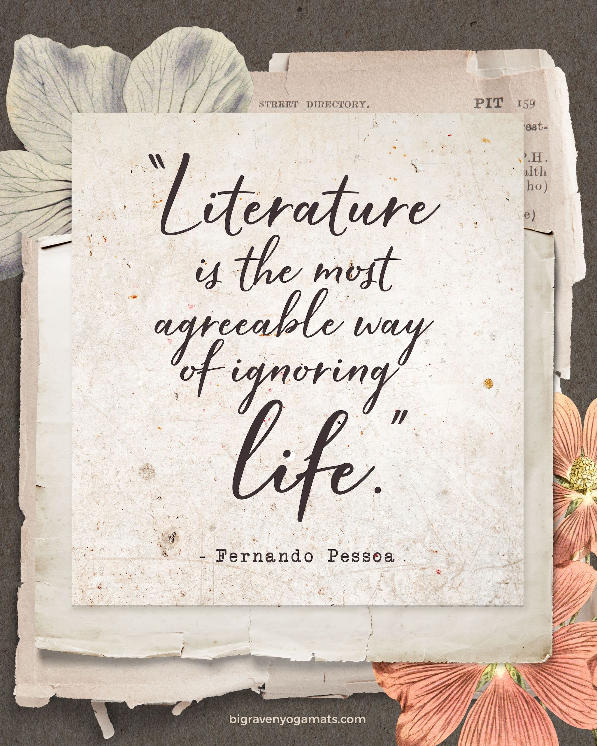 Quote: Literature is the most agreeable way of ignoring life. Fernando Pessoa