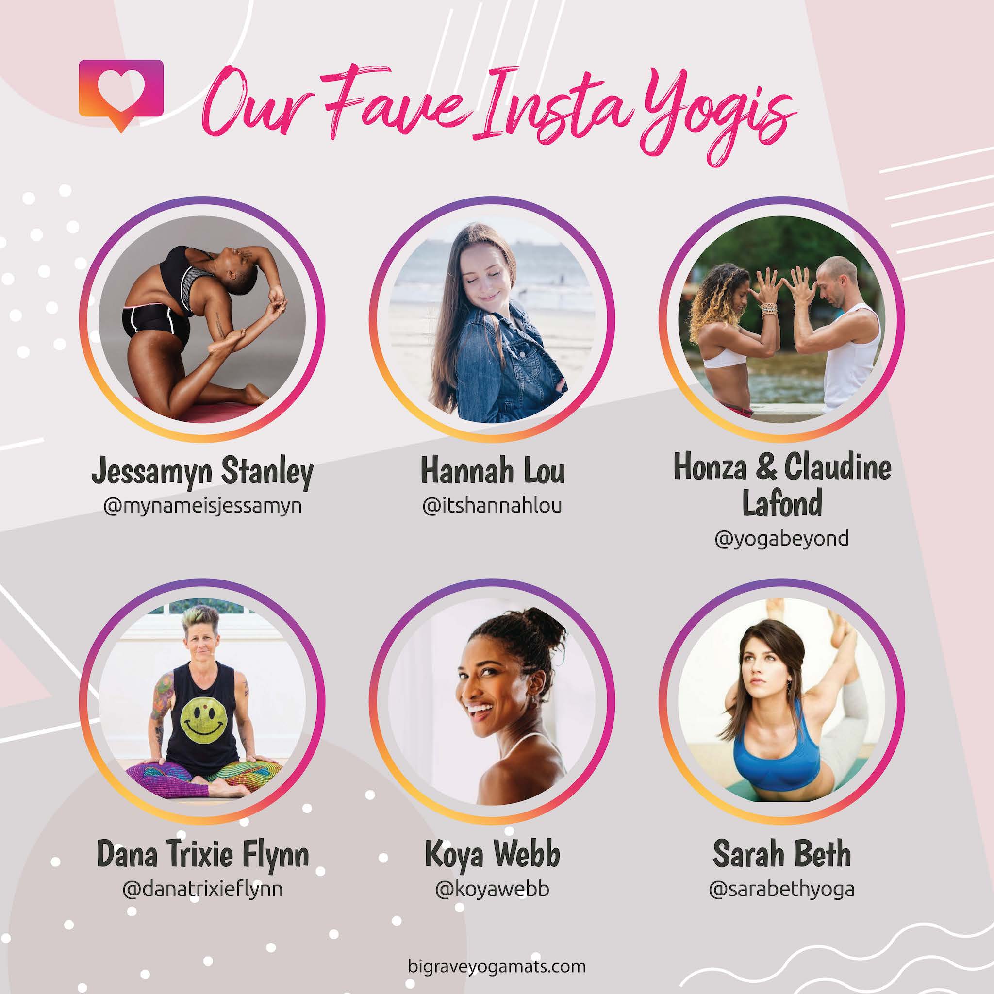 Infographic: Images of the yogis listed below