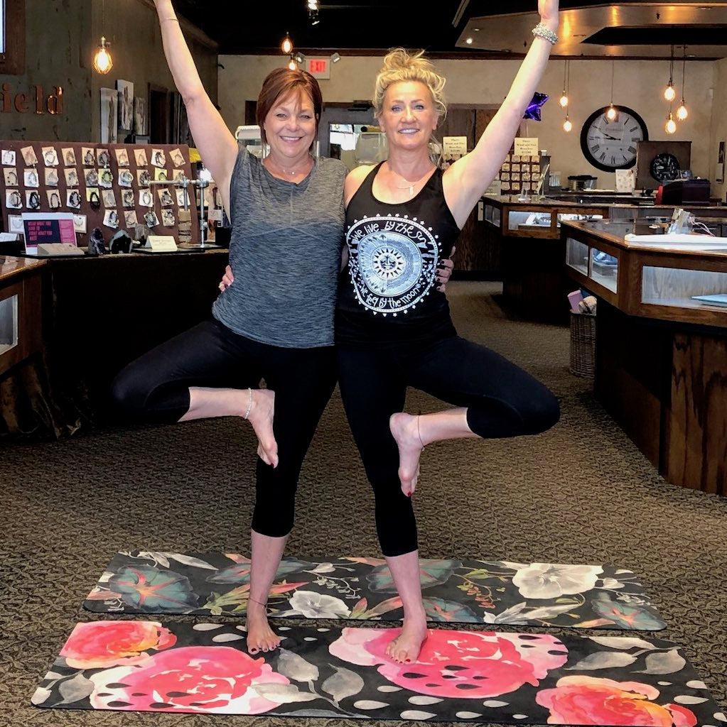 Jules and LuAnne on Big Raven Yoga mats