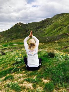 Yoga on the mountainside