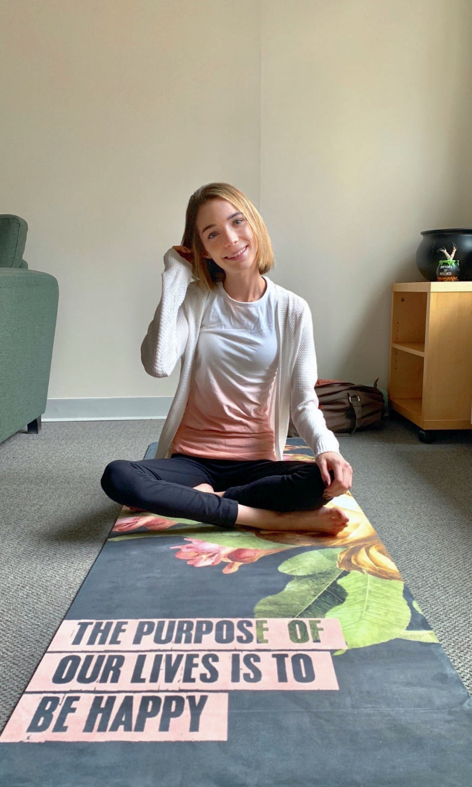 Big Raven Yoga | The Purpose of Life Machine-Washable Microfiber Suede Yoga Mat