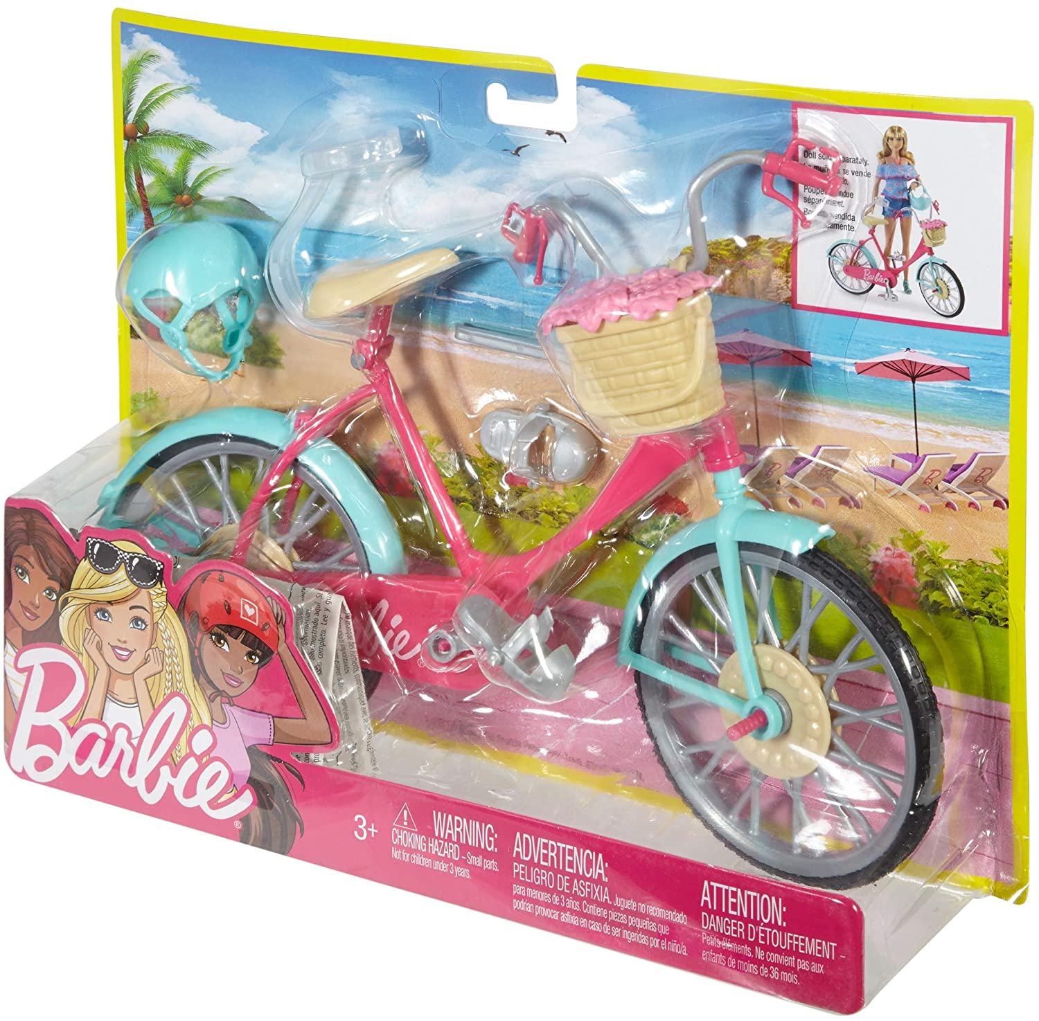 barbie bicycle doll
