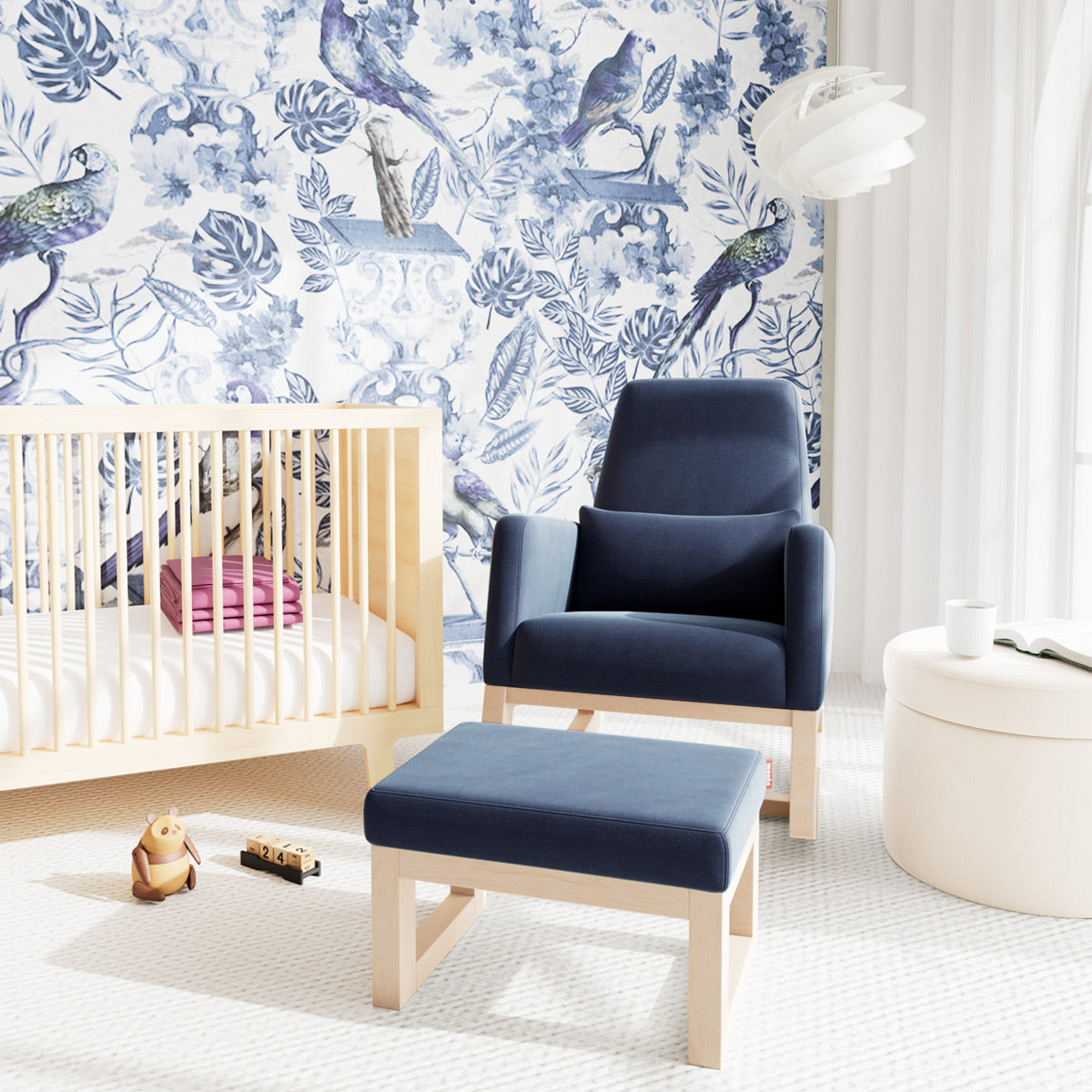 Luxury pieces created to last and live well beyond the nursery. Joya Rocker in the Nursery