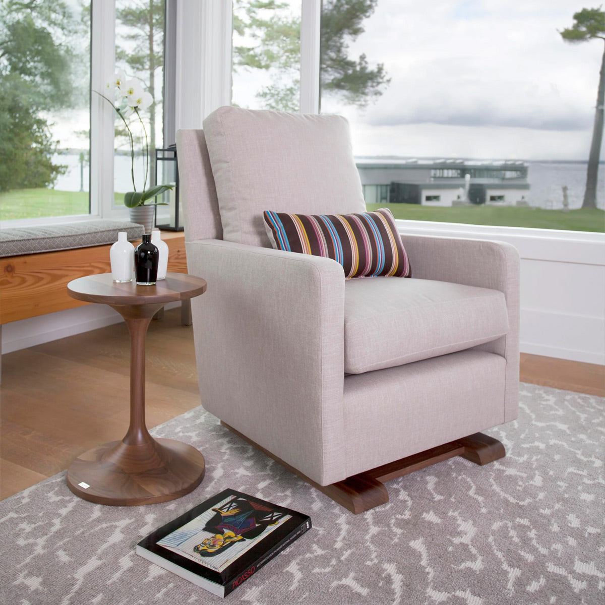 Luxury pieces created to last and live well beyond the nursery. Como Glider in Sand in the Family Room
