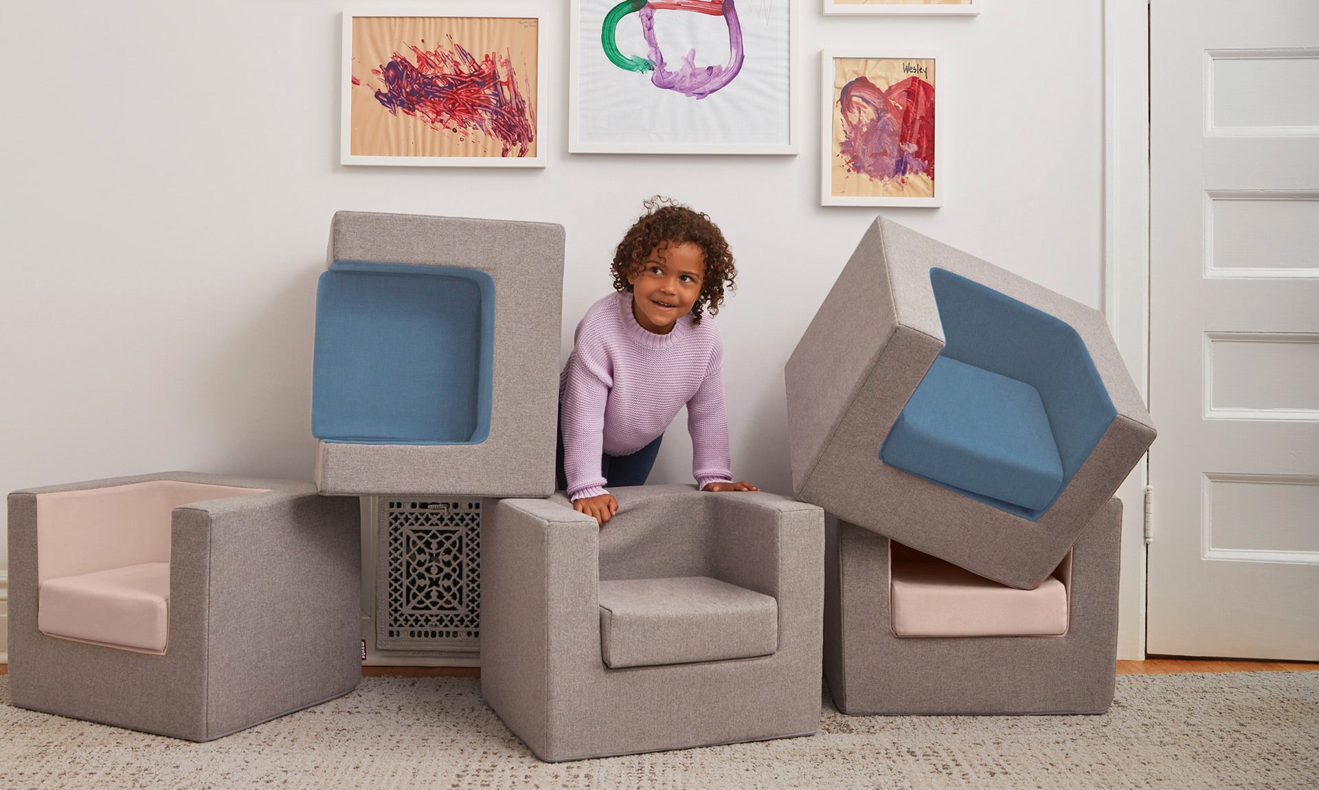 Modern Cubino Chair Foam Kids Chair