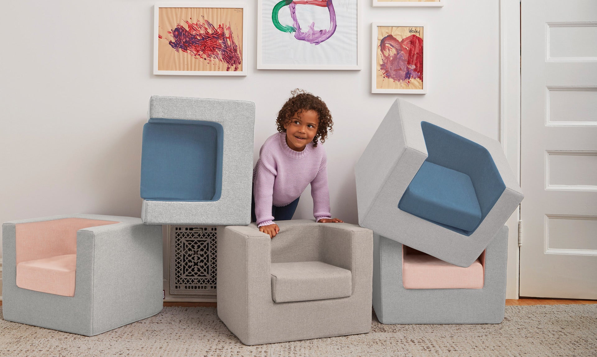 Modern Cubino Chair Foam Kids Chair