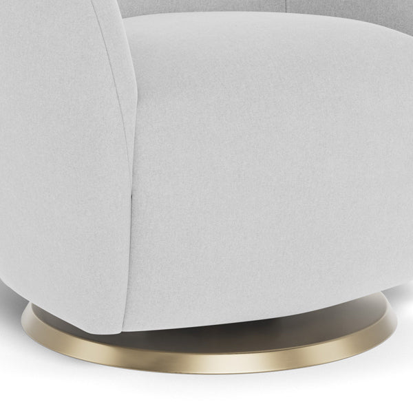 Gem Swivel Glider by Monte Design - Matte gold — A circular gold metal base that both glides and swivels