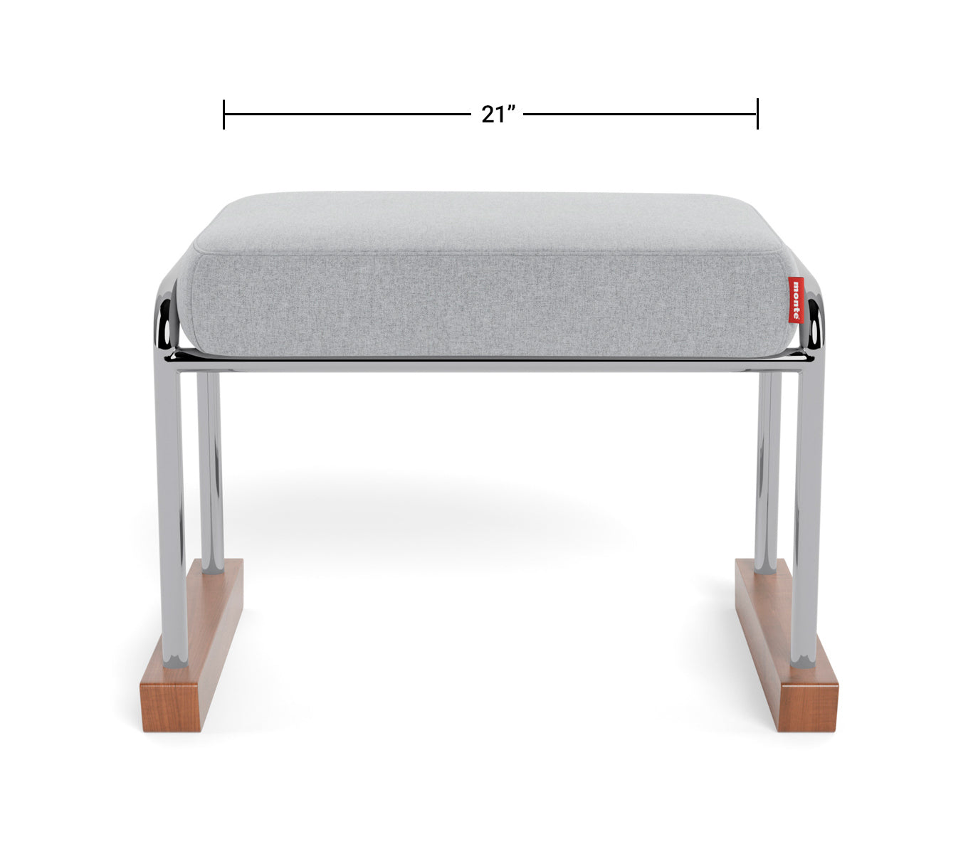 Modern Nursery Ottoman - Jackson Collection Ottoman Dimensions Front View