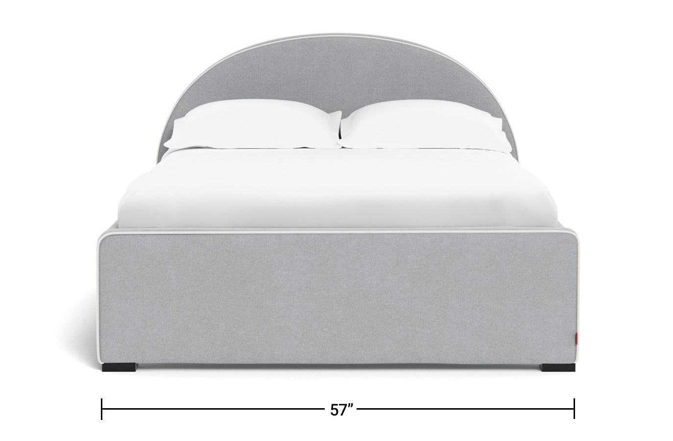 Modern Luna Bed Full Dimensions Front View