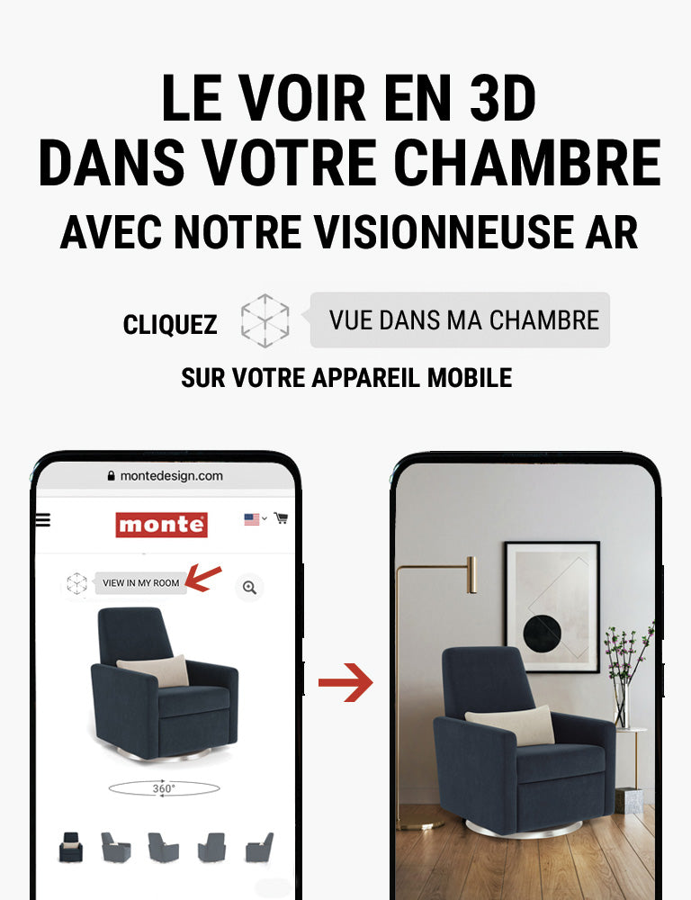 Monte AR - voyez les produits Monte en 3D dans votre chambre avec notre visionneuse AR