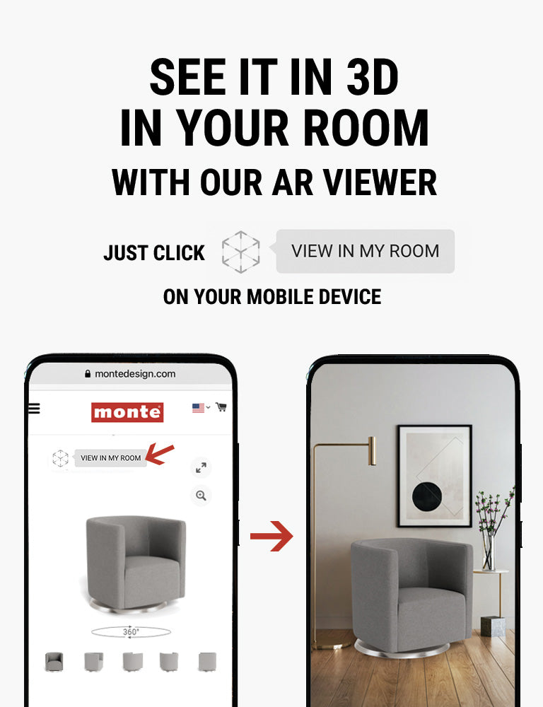 Monte AR - see Monte Mitchell Swivel in 3D in your room with our AR viewer