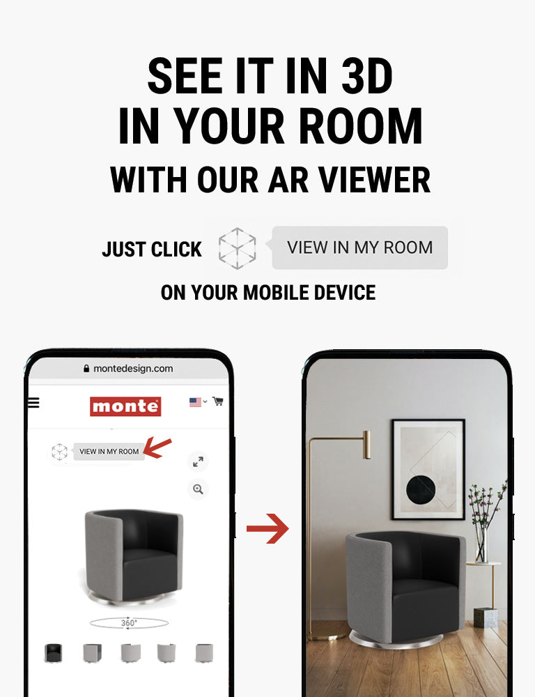 Monte AR - see Monte Mitchell Swivel 2 Tone in 3D in your room with our AR viewer