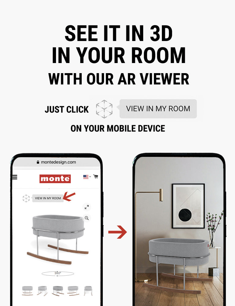 Monte AR - see Monte Rockwell Bassinet in 3D in your room with our AR viewer