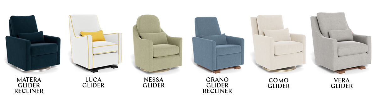 Glider Recliner Chairs - 4 Bases options