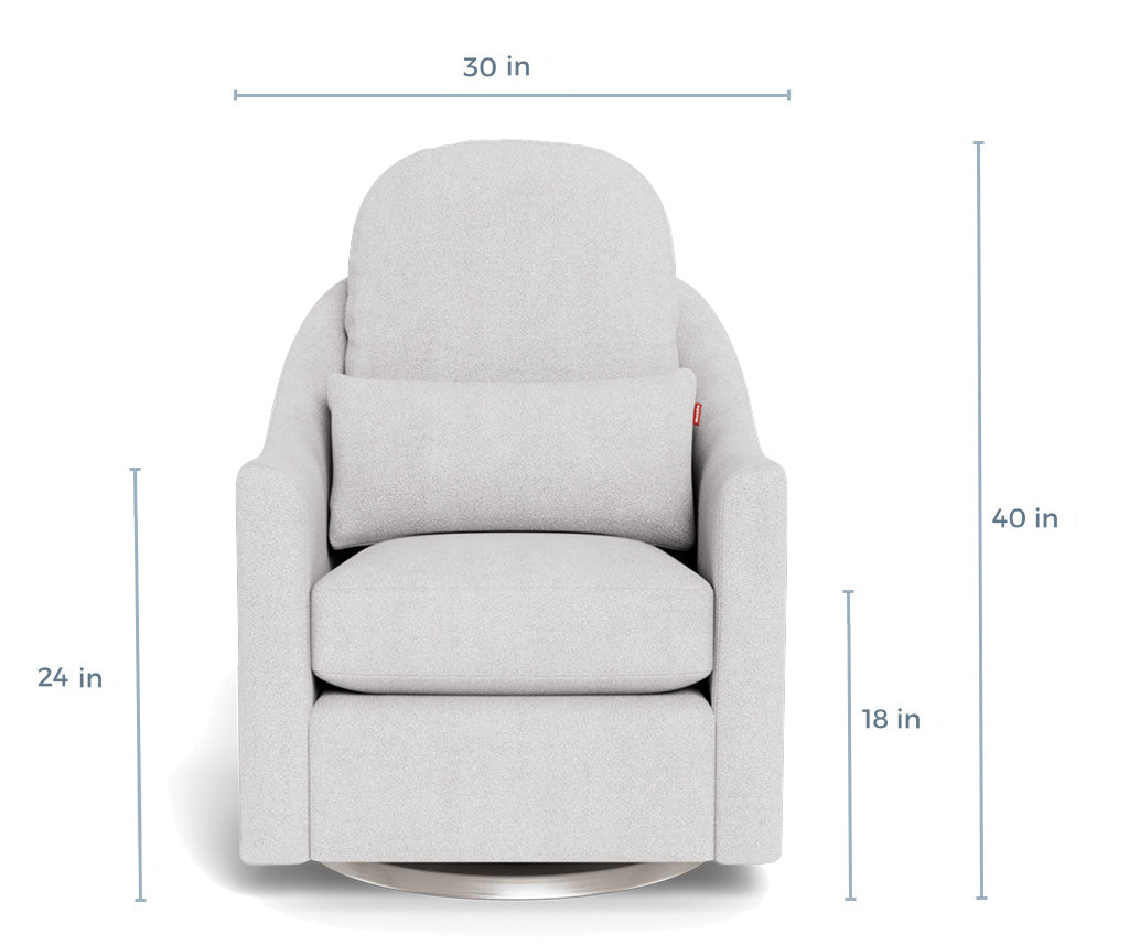 Modern Nursery Glider Chair - Nessa Glider Dimensions Front View