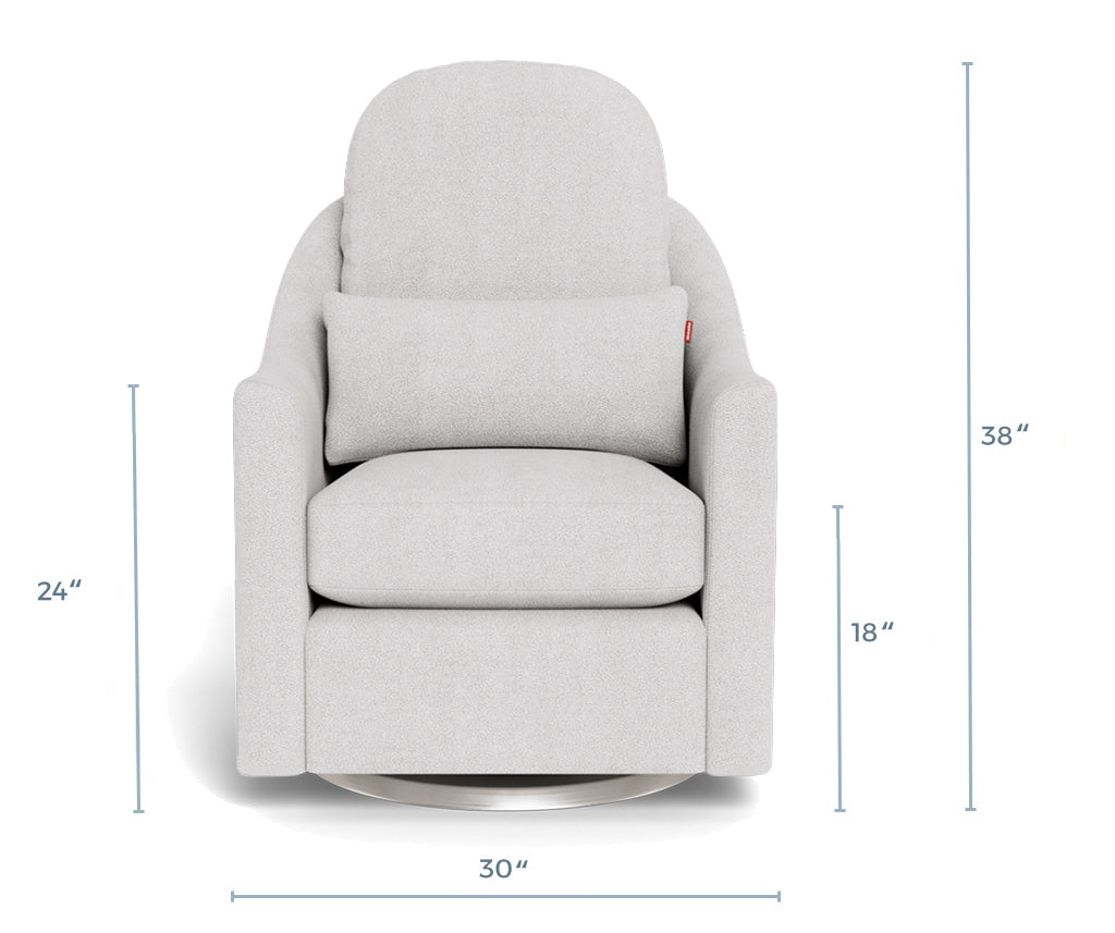 Modern Nursery Glider Chair - Nessa Glider Dimensions Front View