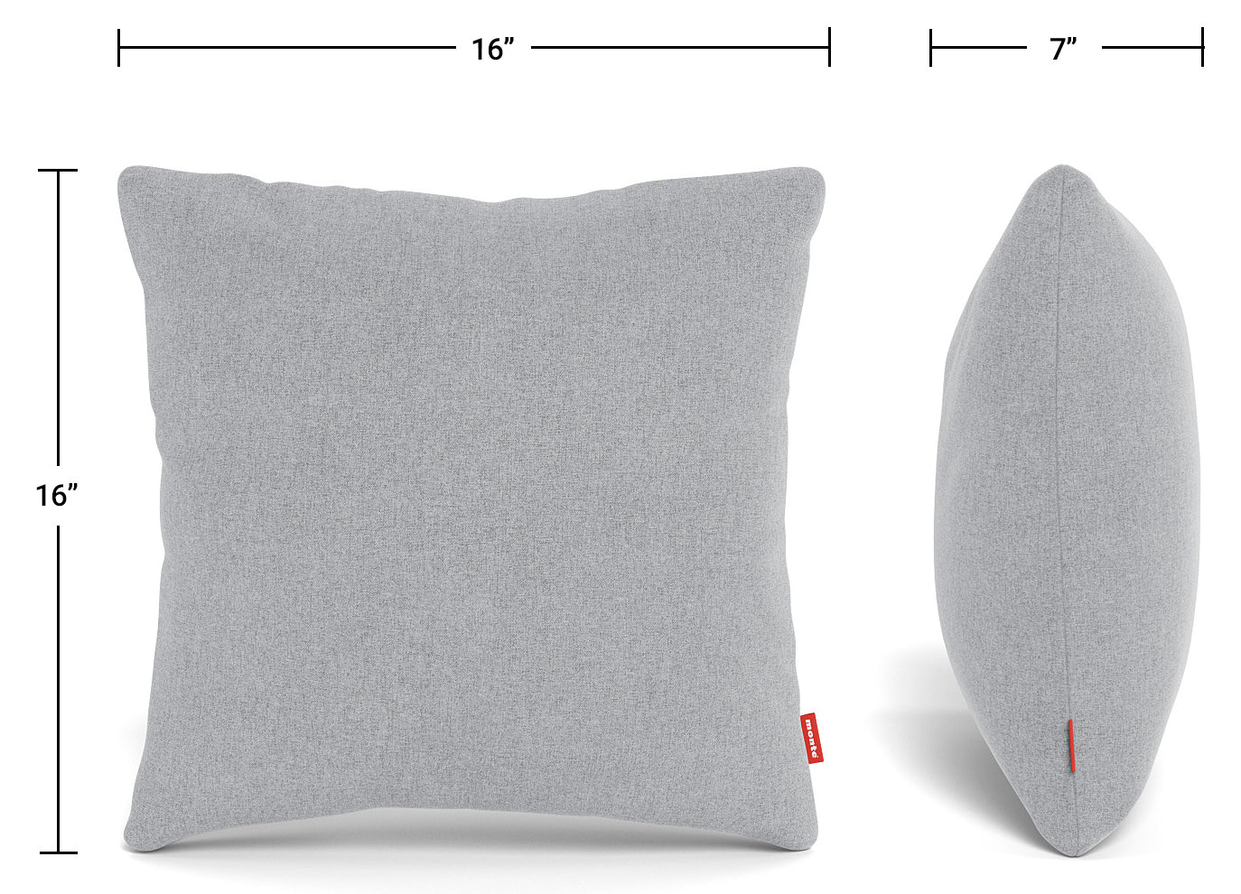 Modern Monte Design Square Toss Pillows Dimensions