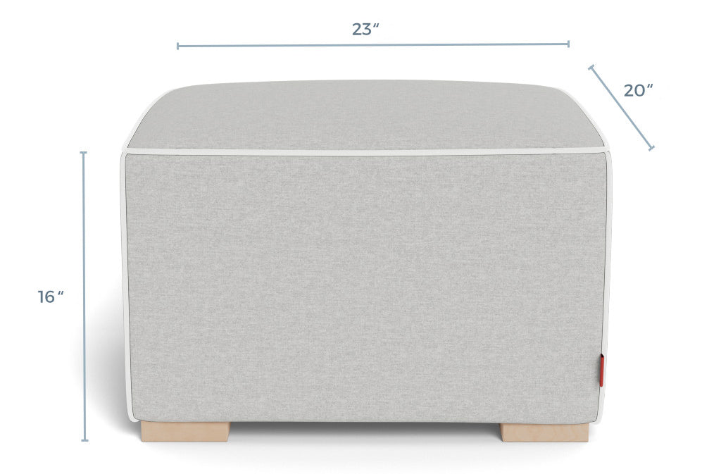 Modern Nursery Ottoman - Stationary Ottoman Dimensions Front View