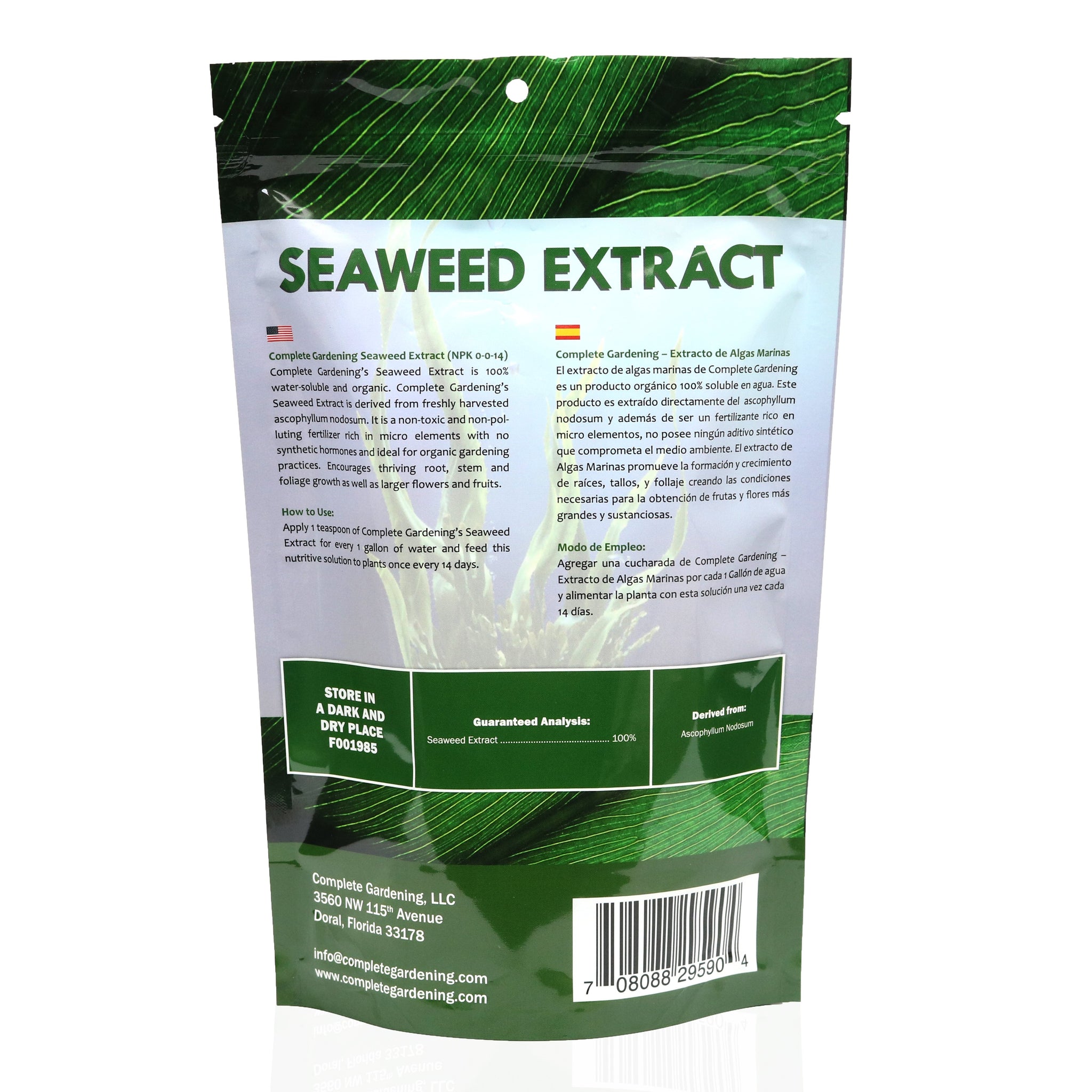 Seaweed Extract (0-0-14)/Organic Fertilizer/Encourages thriving root