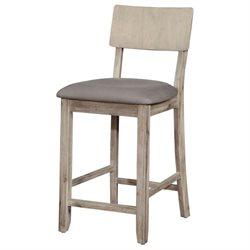 Linon 017101gwsh01u Jordan Gray Wash Counter Stool