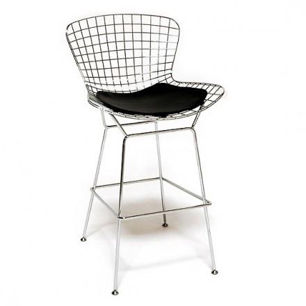 Mod Made Mm-8033ls-black Chrome Wire Counter Stool