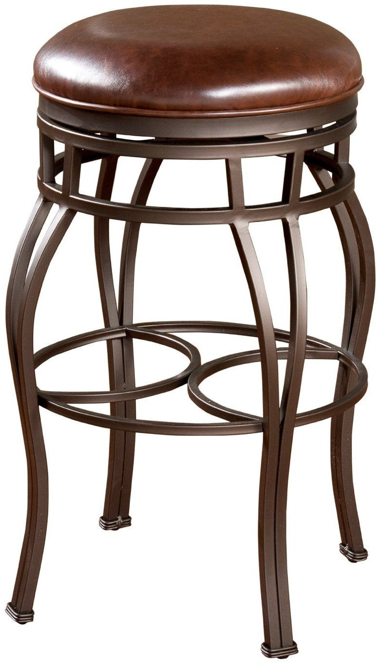 American Heritage Billiards 130112 Bella Backless Bar Height Stool In Aged Sienna