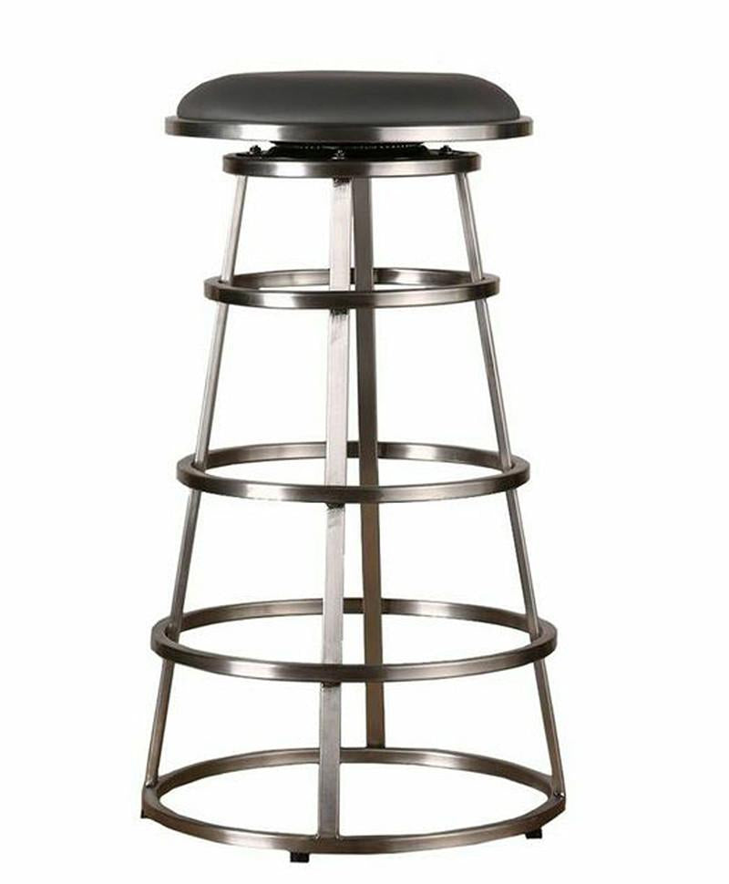 Armen Living Lcrisw30bagrb201 Ringo 30" Backless Brushed Stainless Steel Barstool In Gray Pu