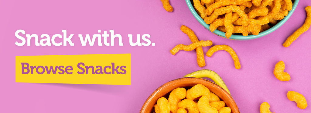 snack with us. browse snacks