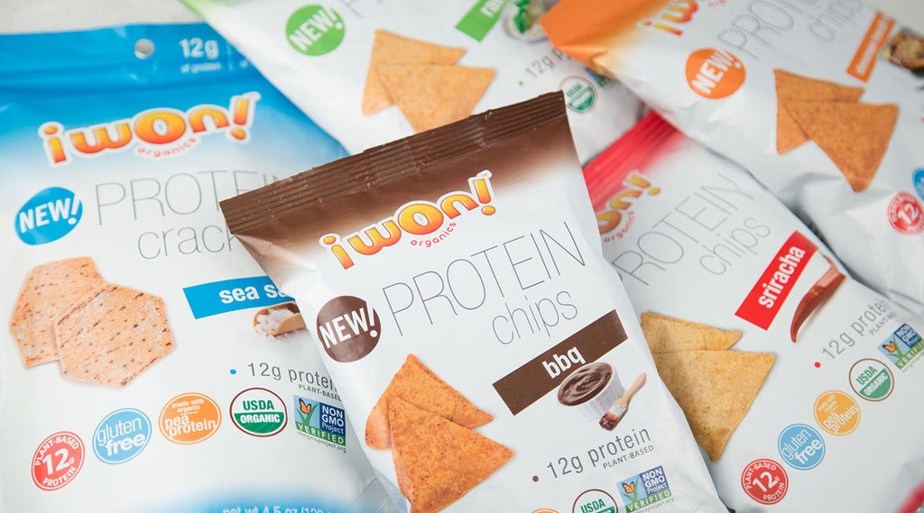 i won! organics protein snacks