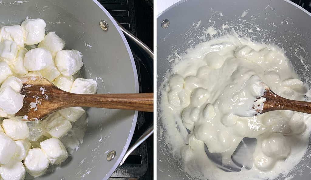 Add marshmallows and stir until melted